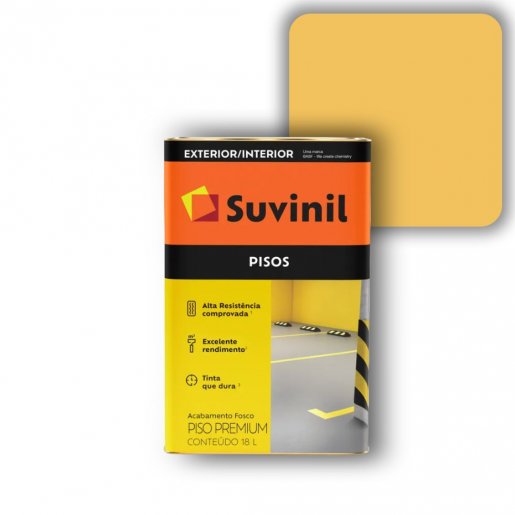 Tinta Piso Suvinil 18L Amarelo Demarcação